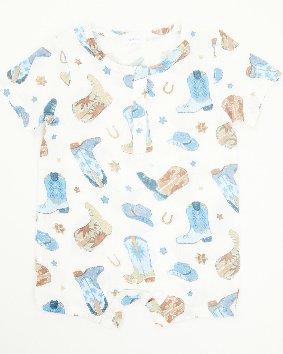 Angel Dear Infant Boys' Cowboy Boots Henley Shortall