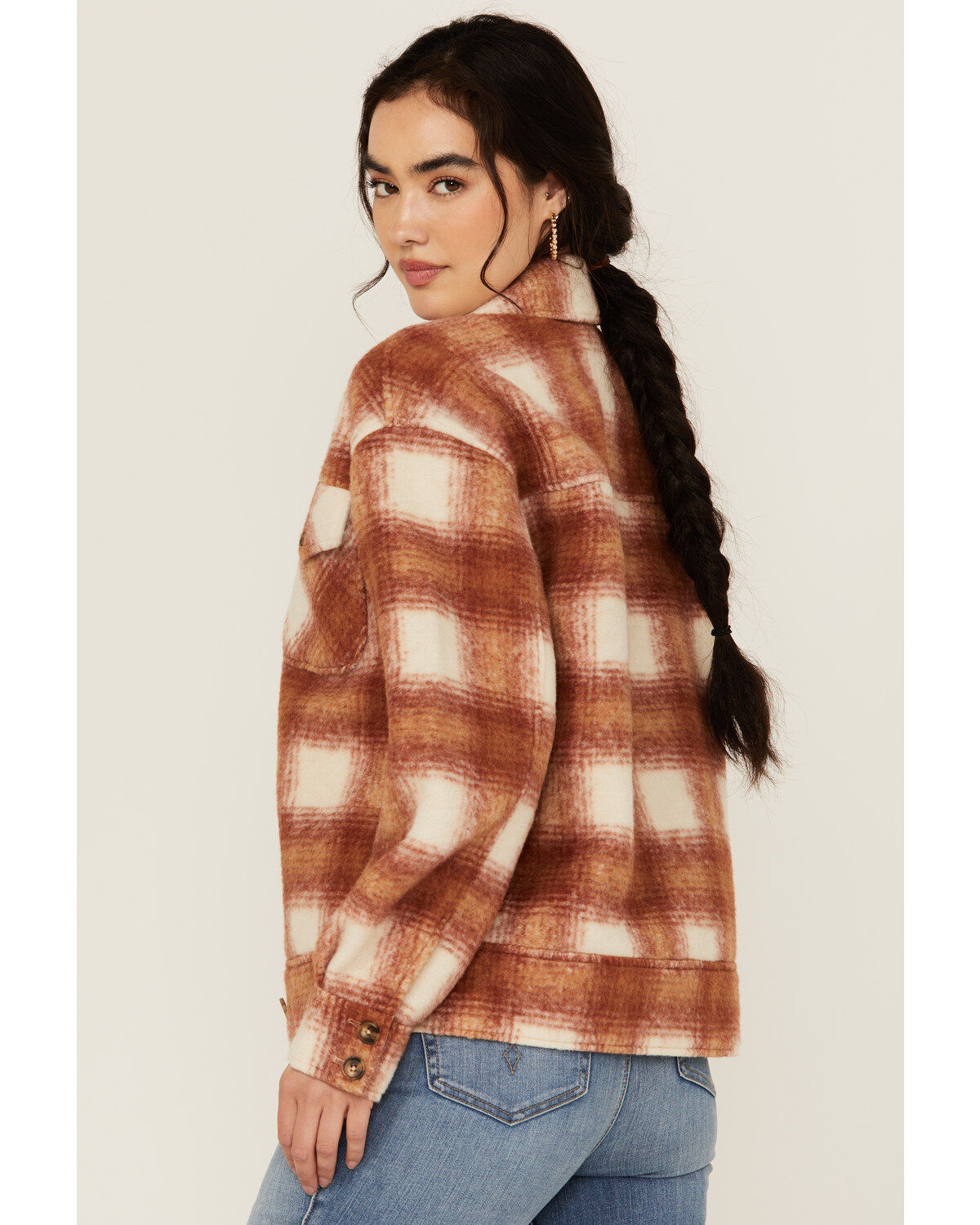 Cleo + Wolf Women's Cole Plaid Print Shacket