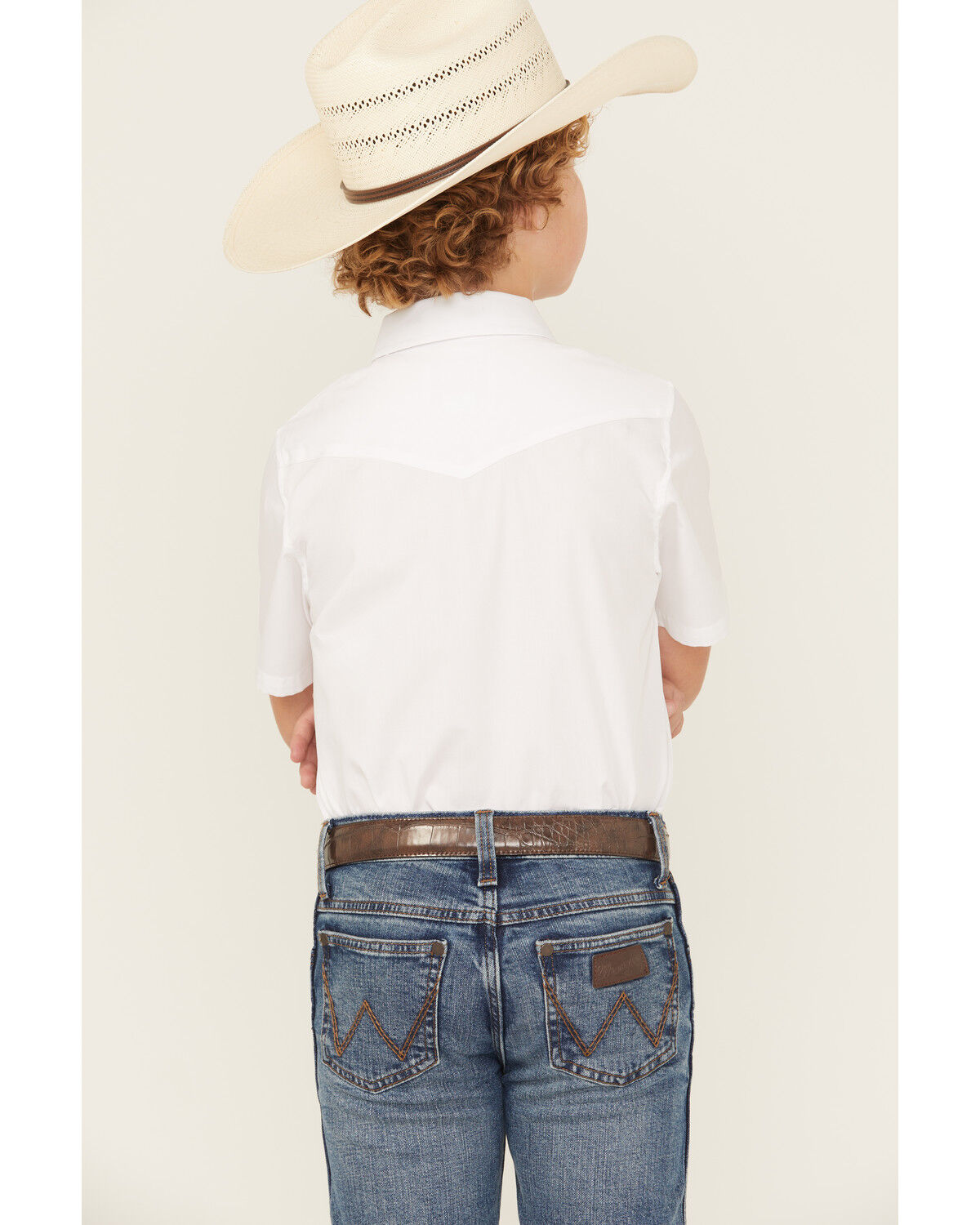 Gibson Trading Co Boys' Solid Short Sleeve Pearl Snap Western Shirt