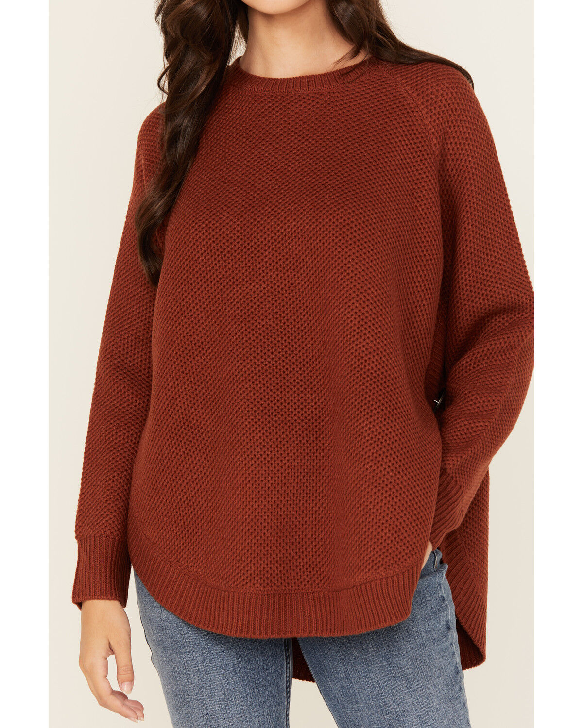 Cotton & Rye Women's Round Bottom Textured Sweater