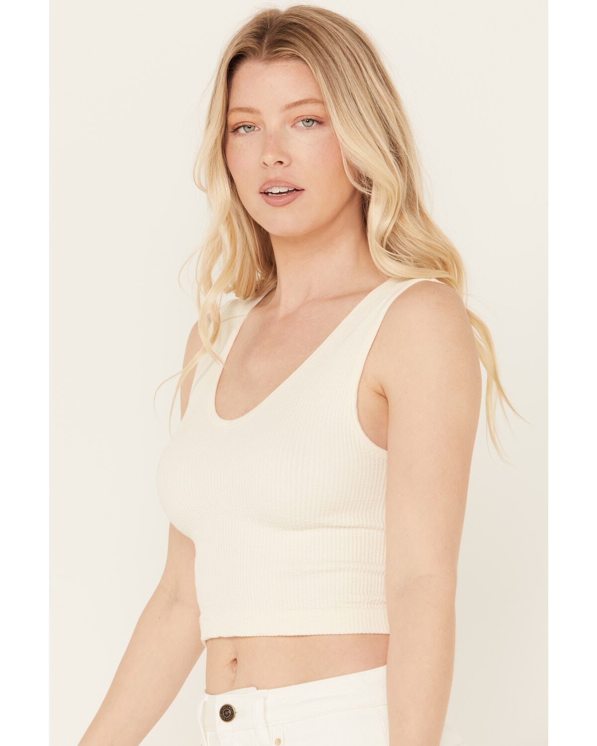 By Together Women's Seamless V Neck Tank Top