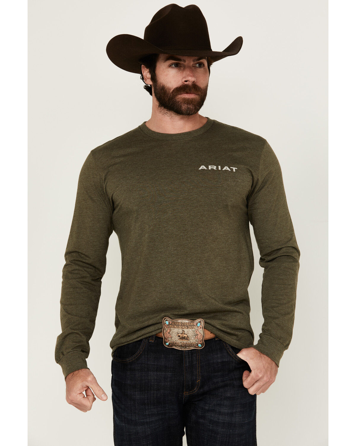 Ariat Men's Boarded Hex Flag Long Sleeve Graphic T-Shirt