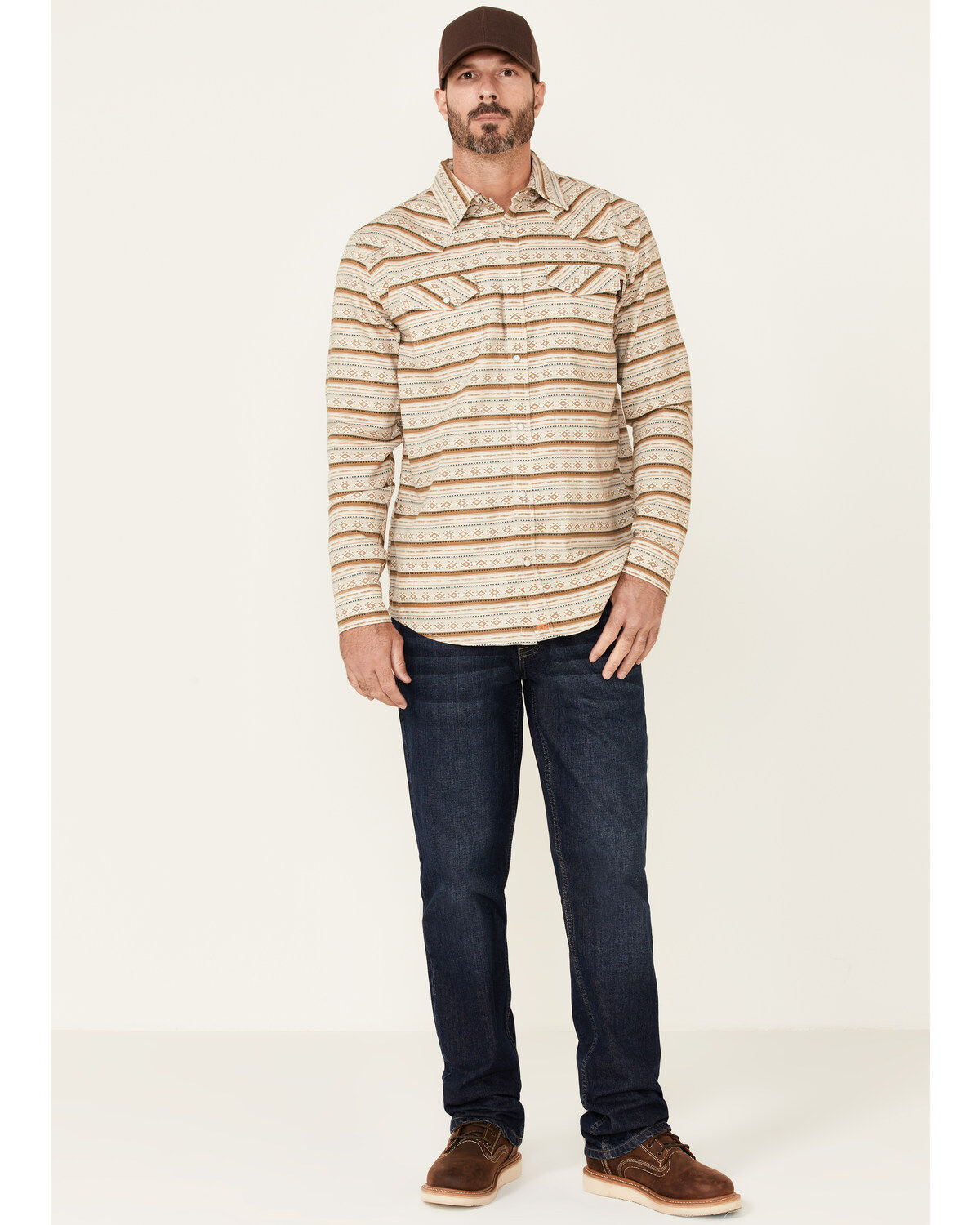 Cody James Men's FR Striped Long Sleeve Work Shirt