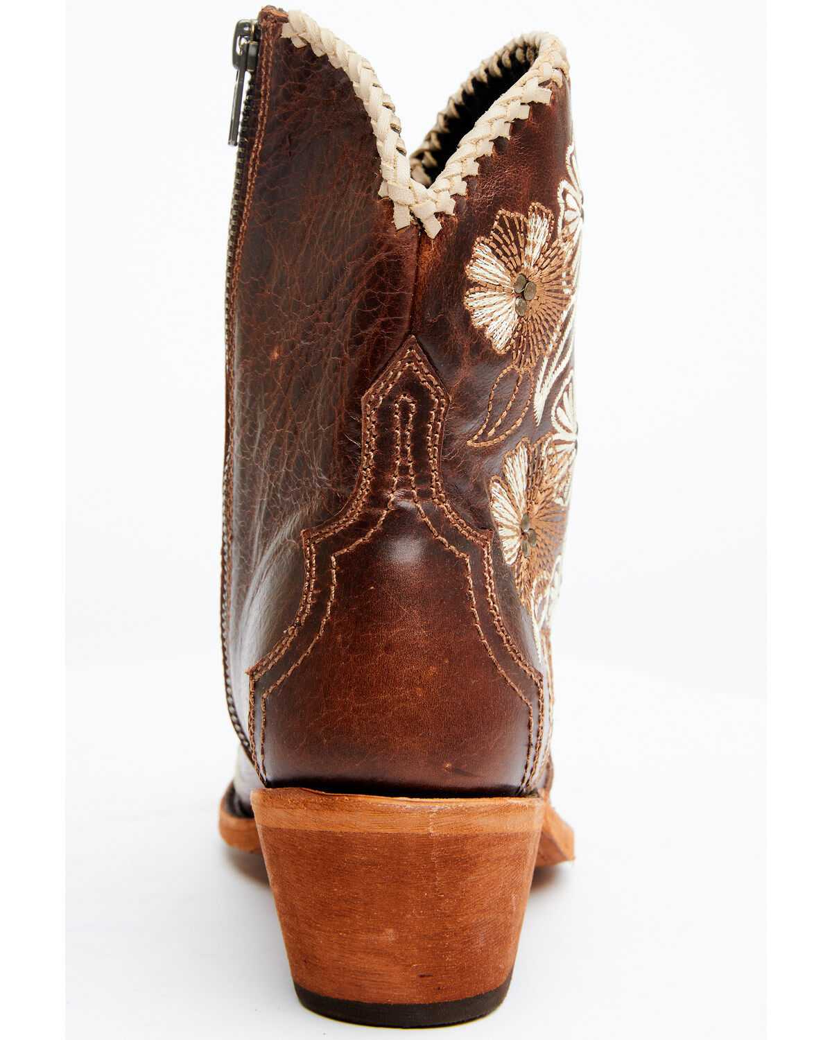 Liberty Black Women's Loren Floral Embroidered Western Fashion Booties - Round Toe