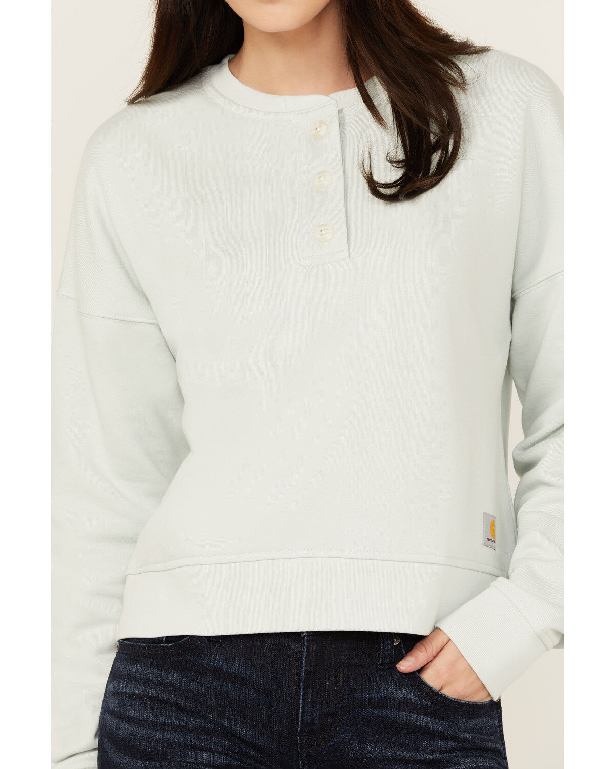 Carhartt Women's Loose Fit Midweight Henley Sweatshirt