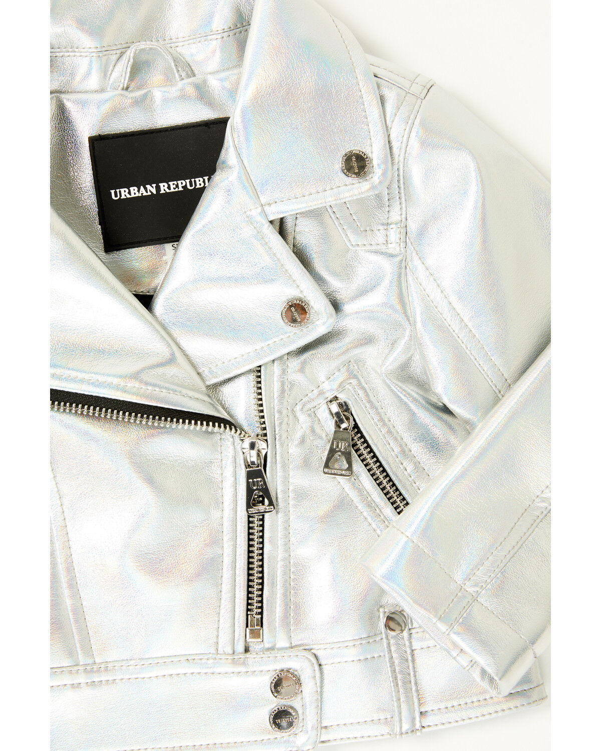 Urban Republic Toddler Girls' Metallic Faux Leather Jacket