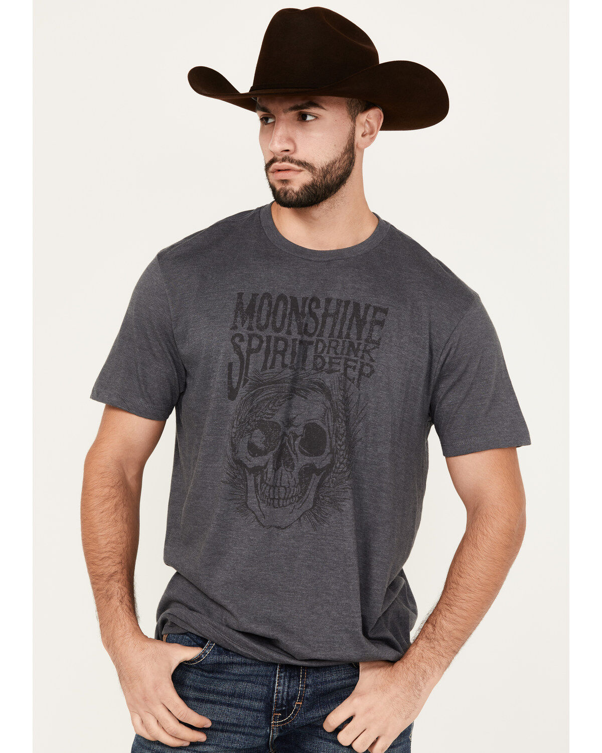 Moonshine Spirit Men's Drink Deep Short Sleeve Graphic T-Shirt