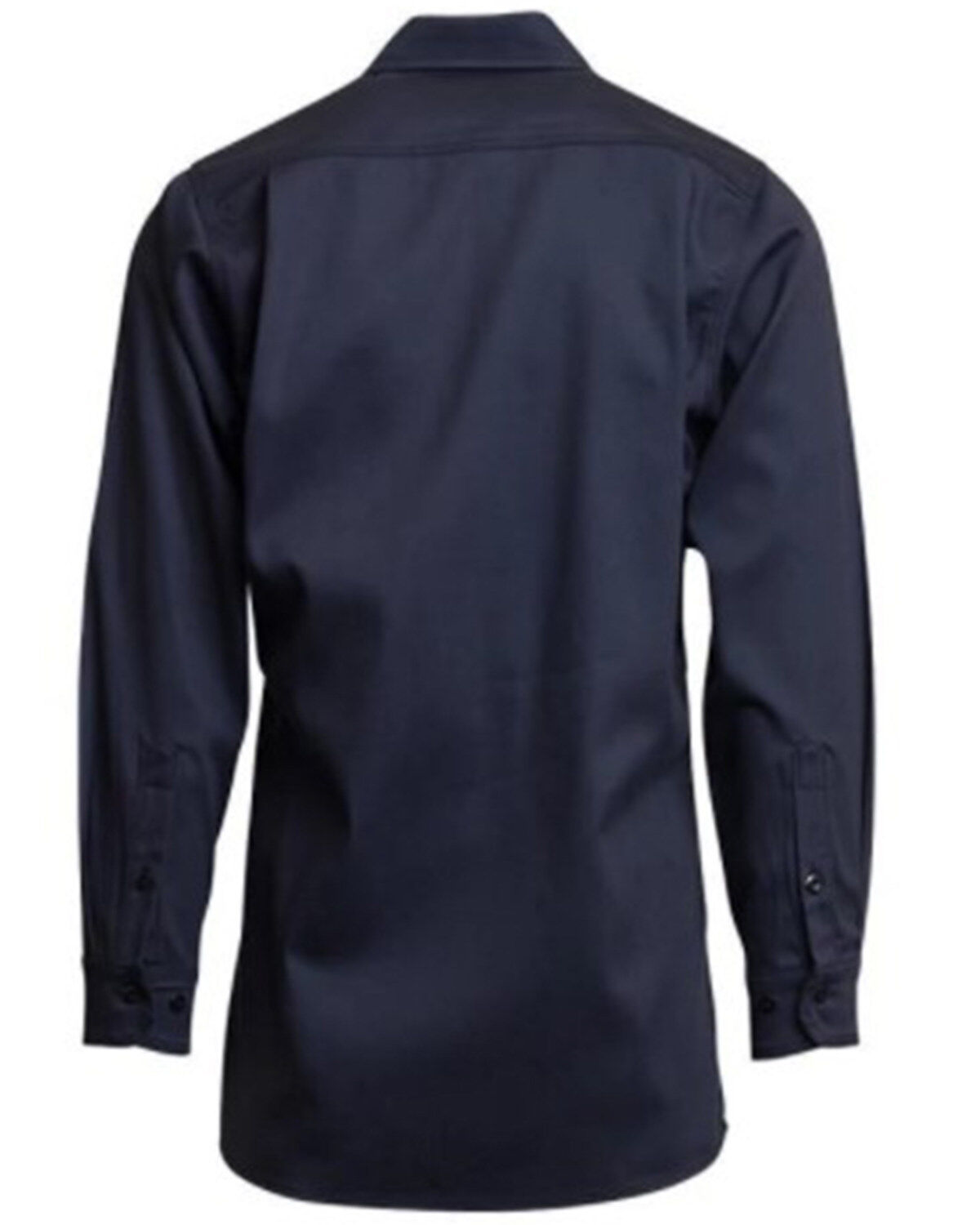 Lapco Men's FR Solid Navy Long Sleeve Button-Down Work Shirt - Big