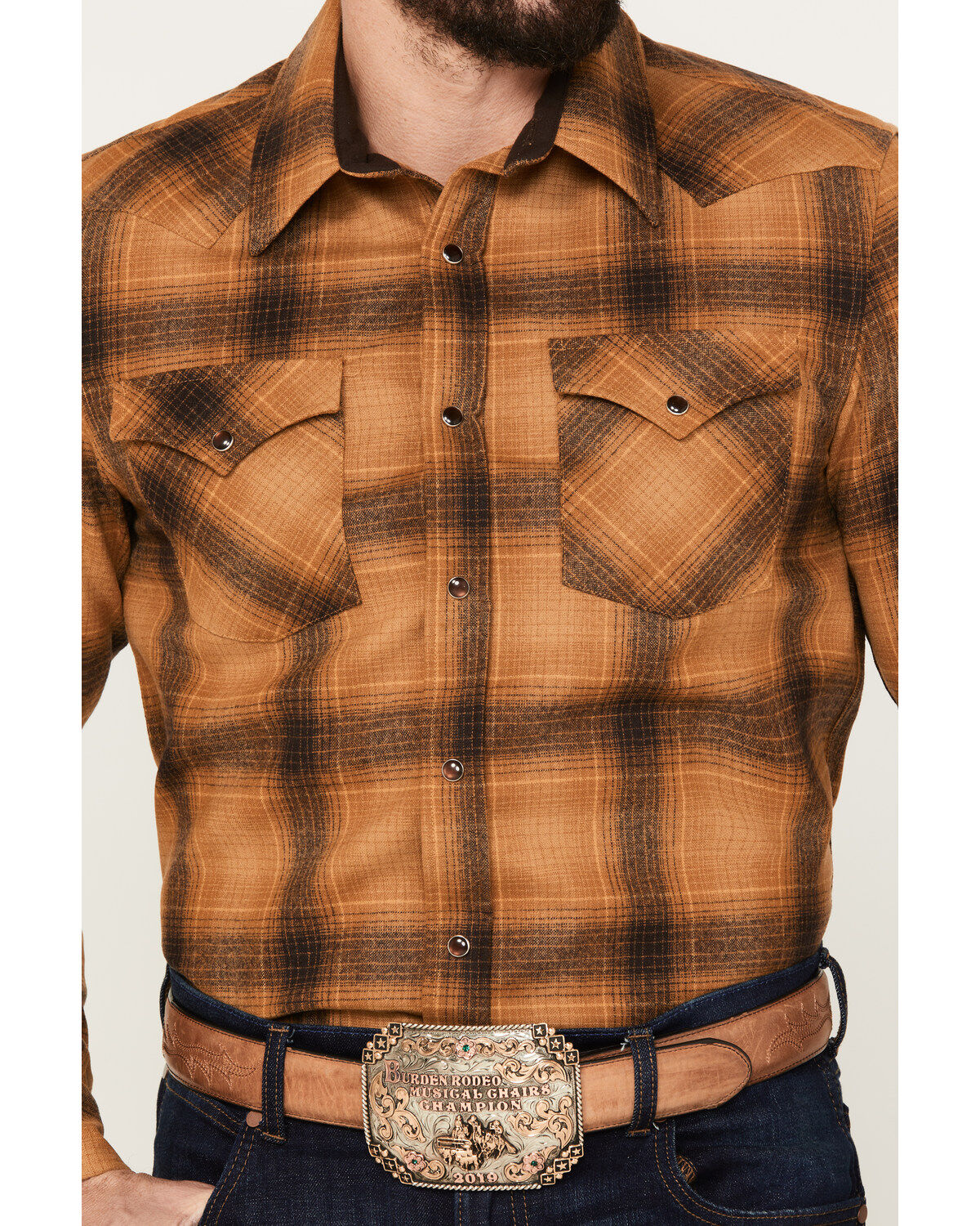 Pendleton Men's Canyon Plaid Print Long Sleeve Western Snap Shirt