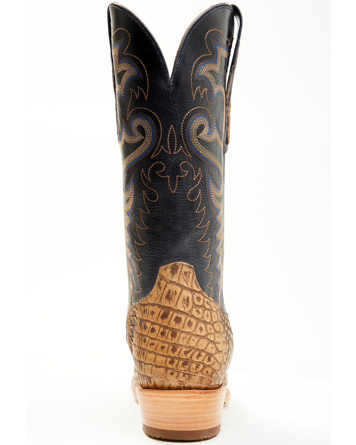 El Dorado Men's Exotic American Alligator Western Boots - Square Toe