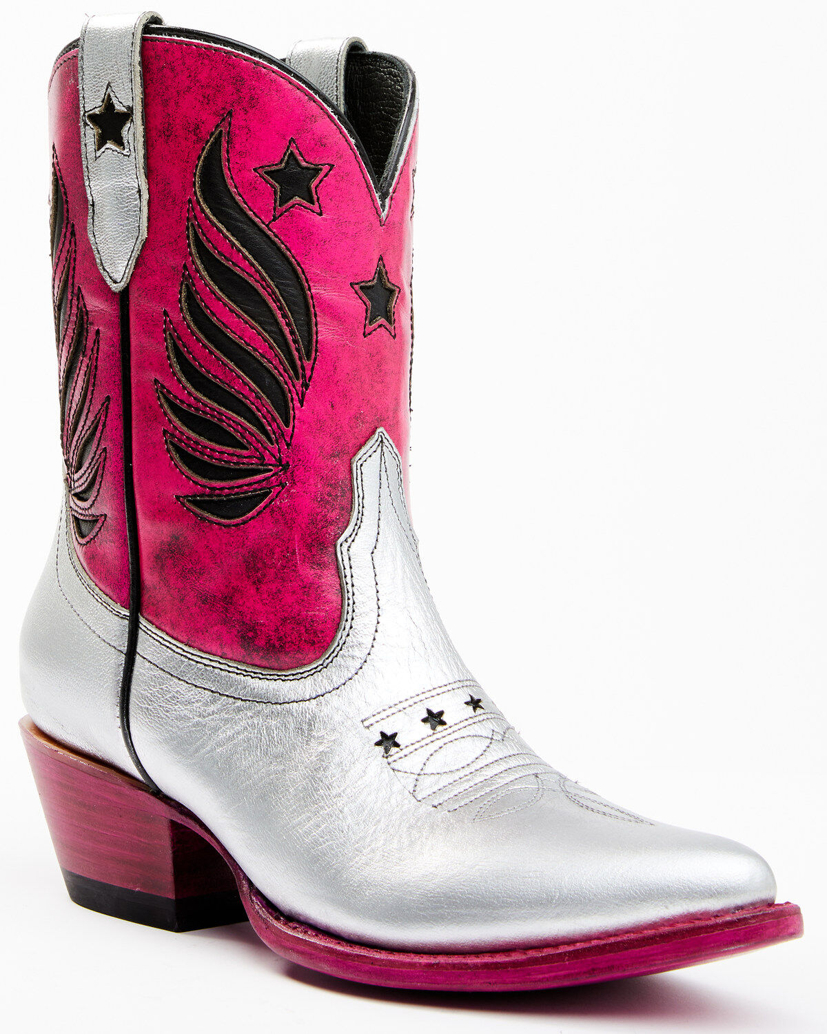 Idyllwind Women's Metallic Star Inlay Roadie Western Booties - Round Toe