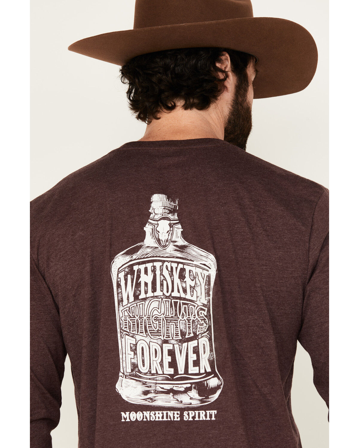 Moonshine Spirit Men's Whiskey Nights Long Sleeve Graphic T-Shirt