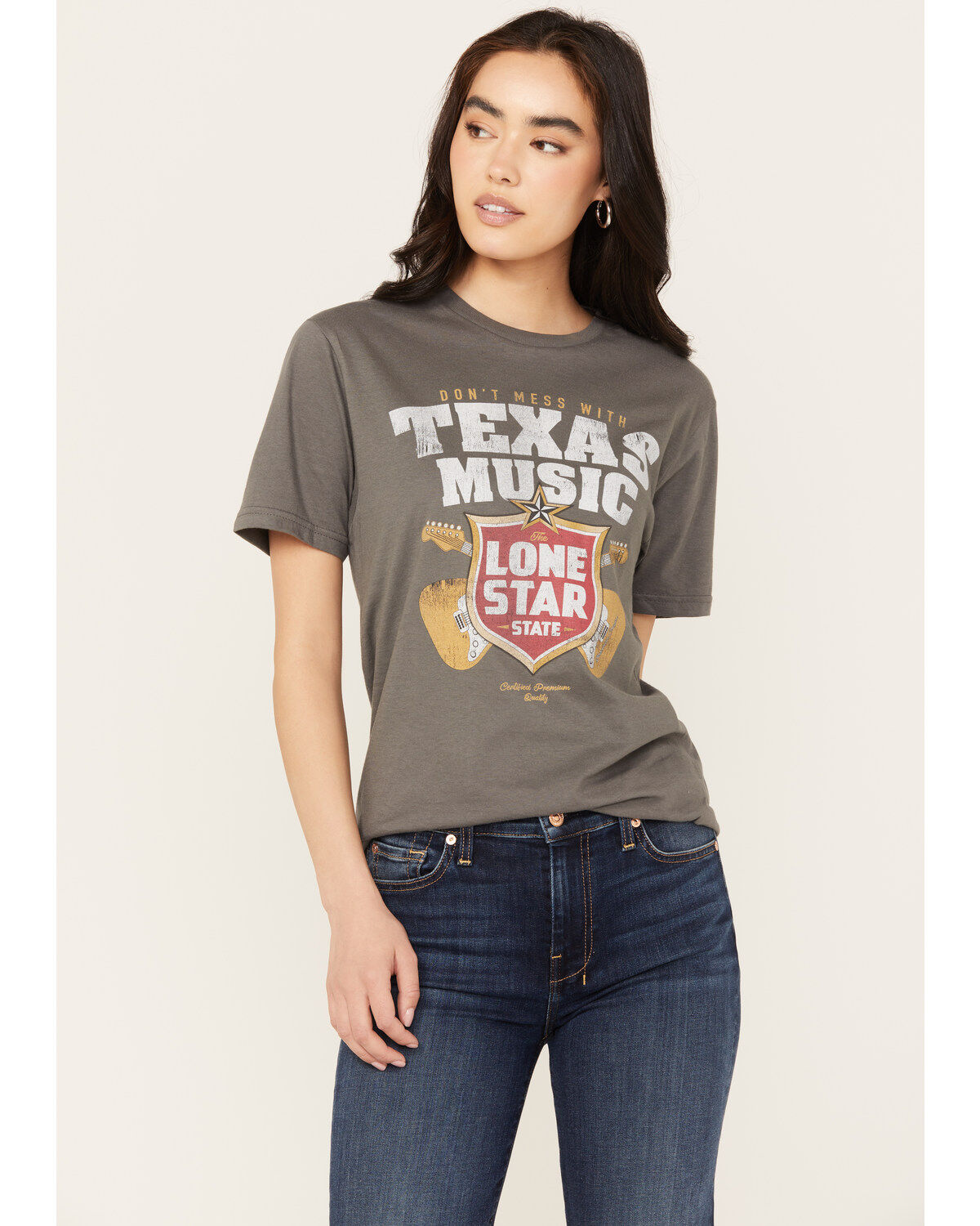 Bohemian Cowgirl Women's Don't Mess With Texas Lone Star Short Sleeve Graphic Tee