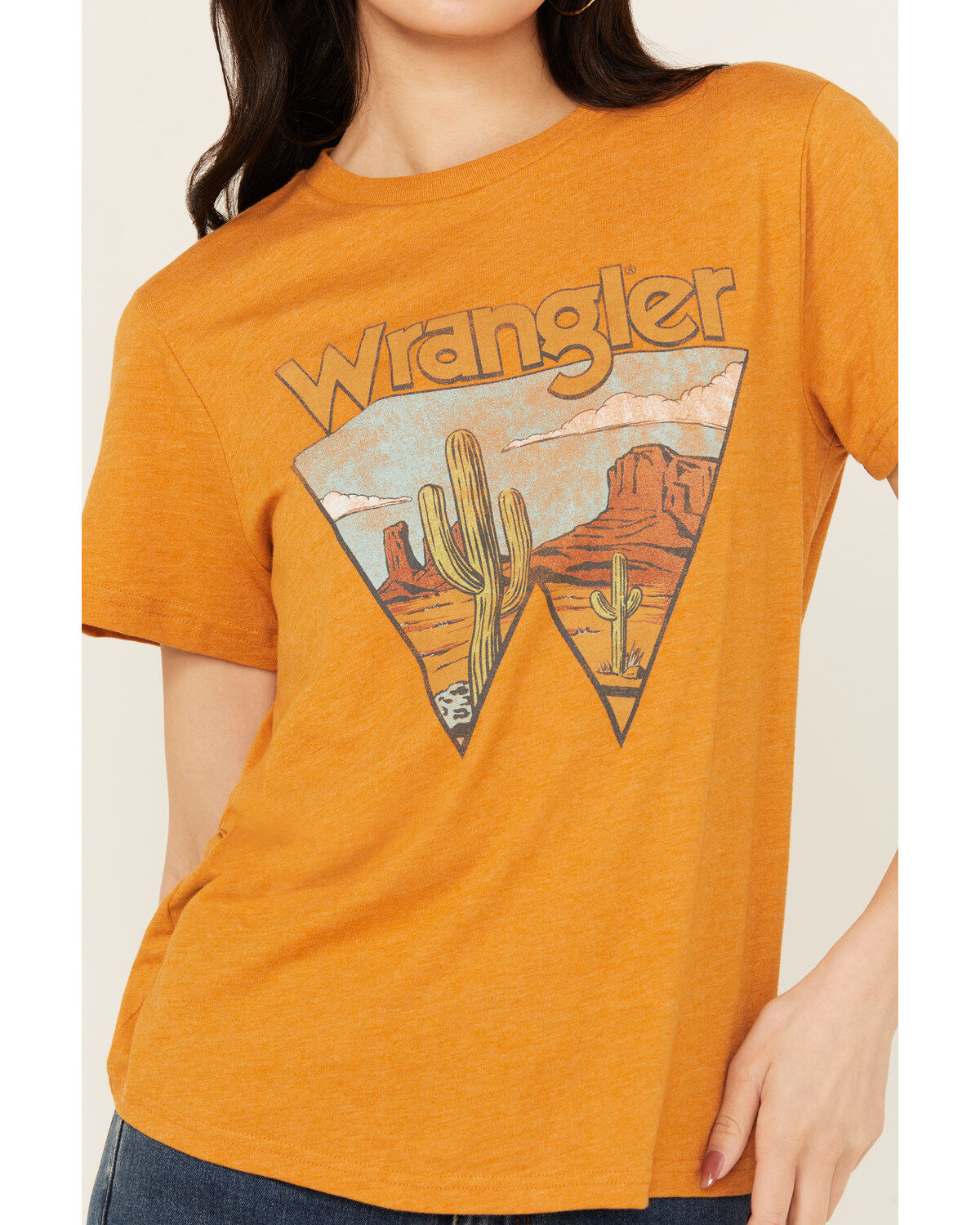 Wrangler Women's Logo Desert Scene Short Sleeve Graphic Tee