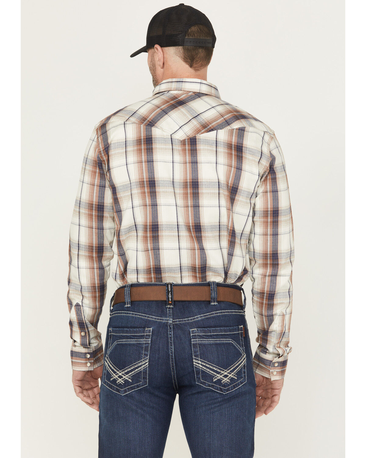 Cody James Men's FR Plaid Print Long Sleeve Snap Work Shirt