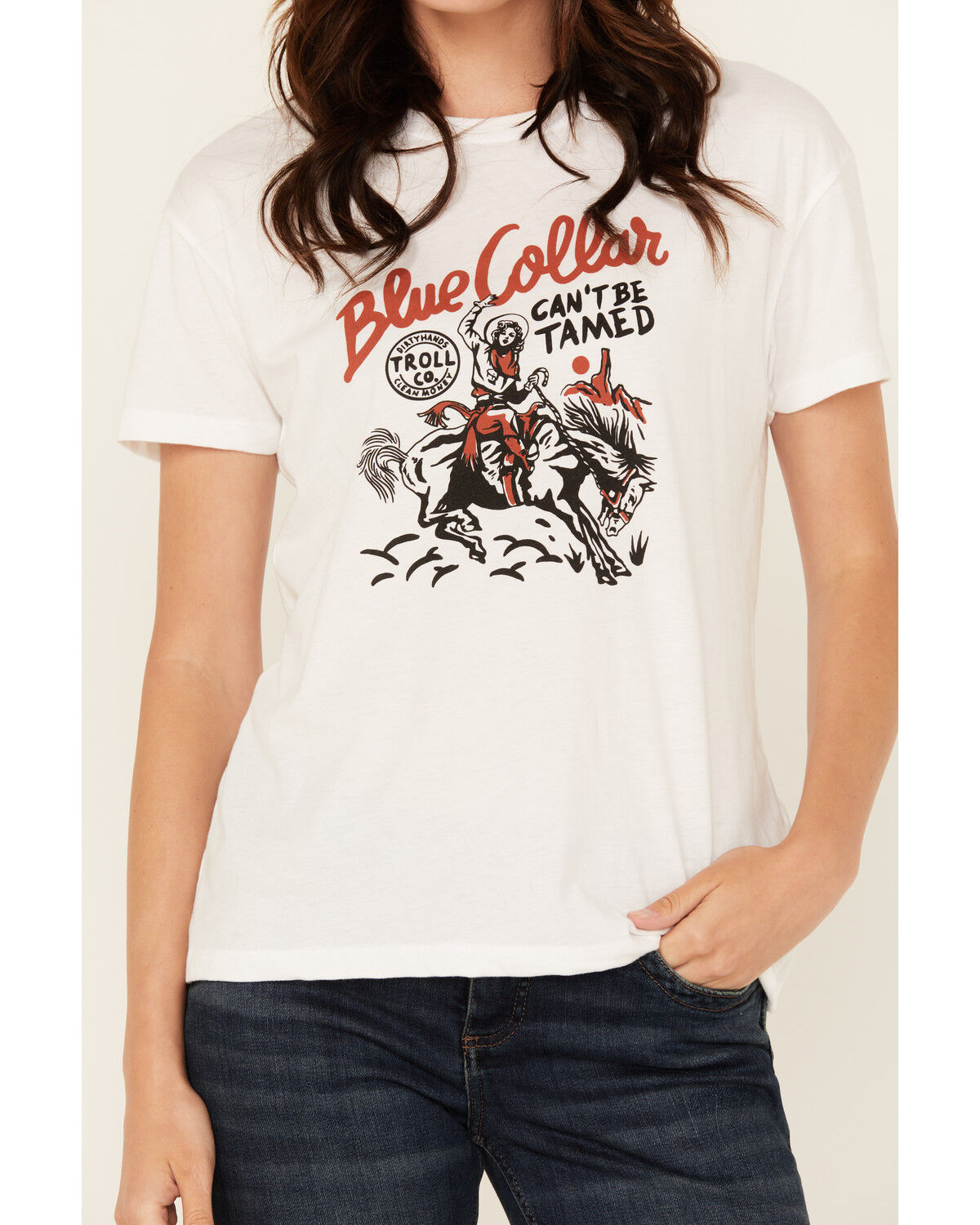 Troll Co Women's Can't Be Tamed Short Sleeve Graphic Tee