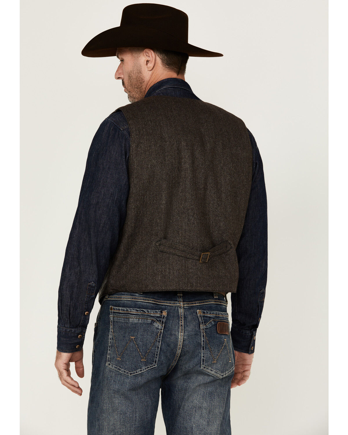 Moonshine Spirit Men's Bar Stool Tooled Leather Vest