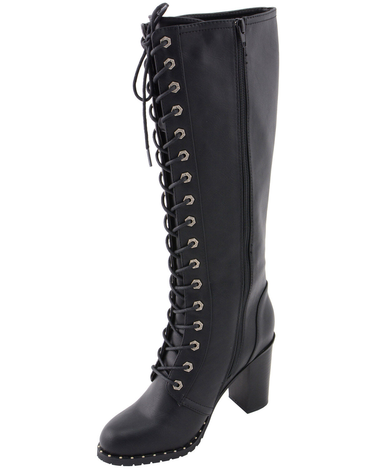 Milwaukee Leather Women's Lace To Toe Boots - Round Toe