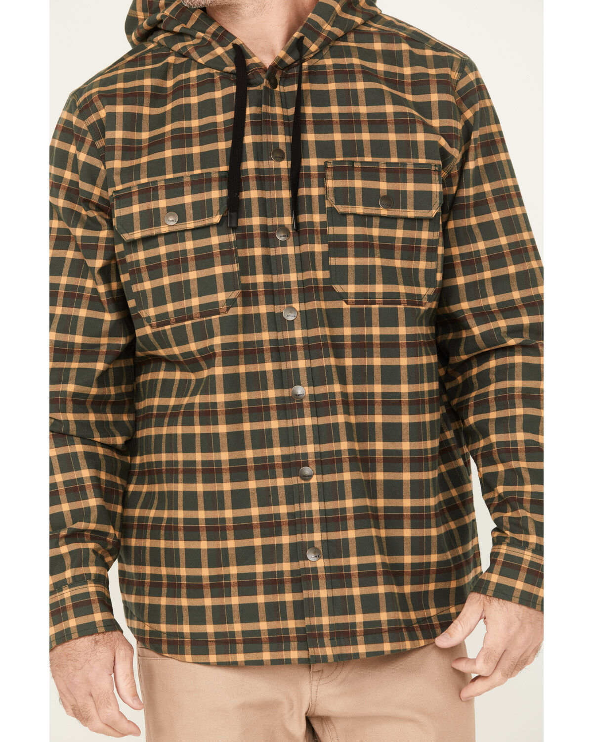 Hawx Men's Flannel Hooded Work Jacket
