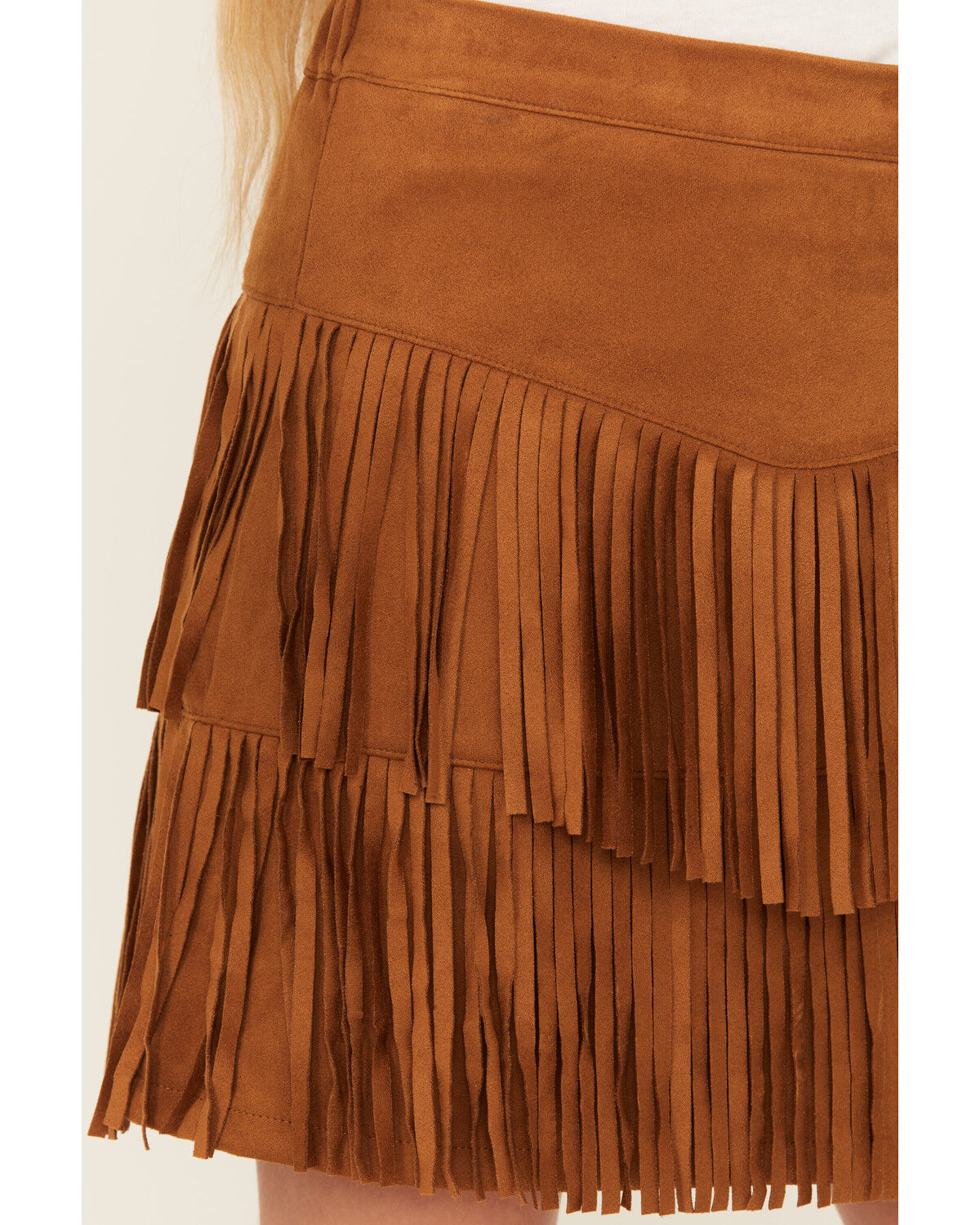 Shyanne Girls' Faux Suede Fringe Skirt