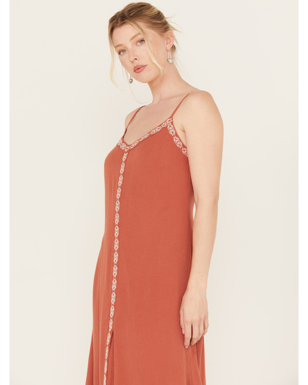 Idyllwind Women's Myrtle Embroidered Trim Maxi Dress