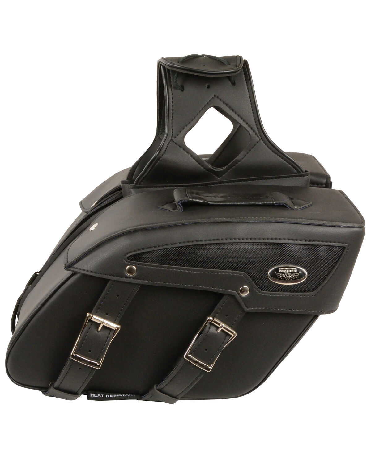 Milwaukee Leather Medium Zip-Off PVC Slanted Throw Over Saddle Bag