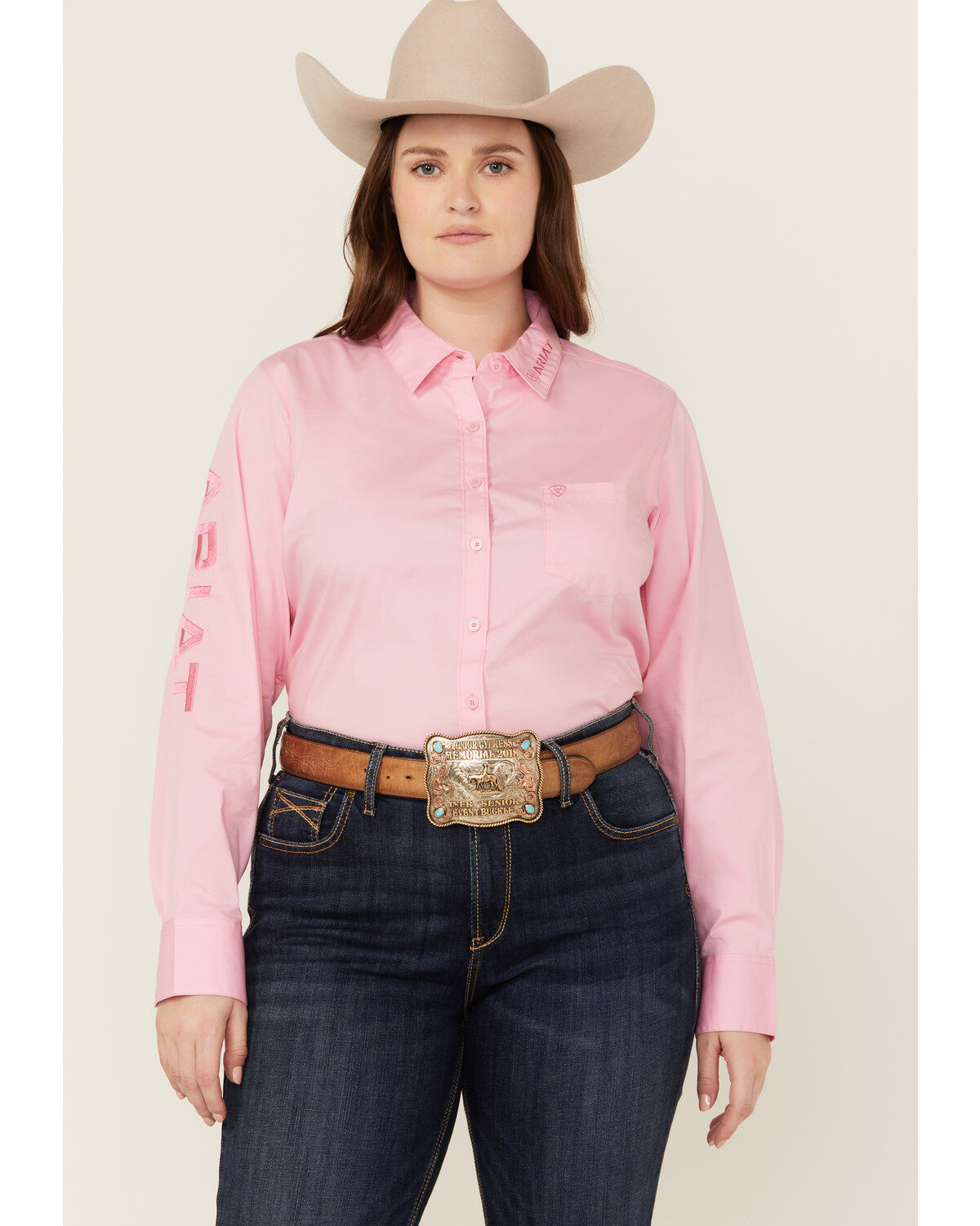 Ariat Women's R.E.A.L Team Kirby Long Sleeve Button-Down Stretch Western Shirt - Plus