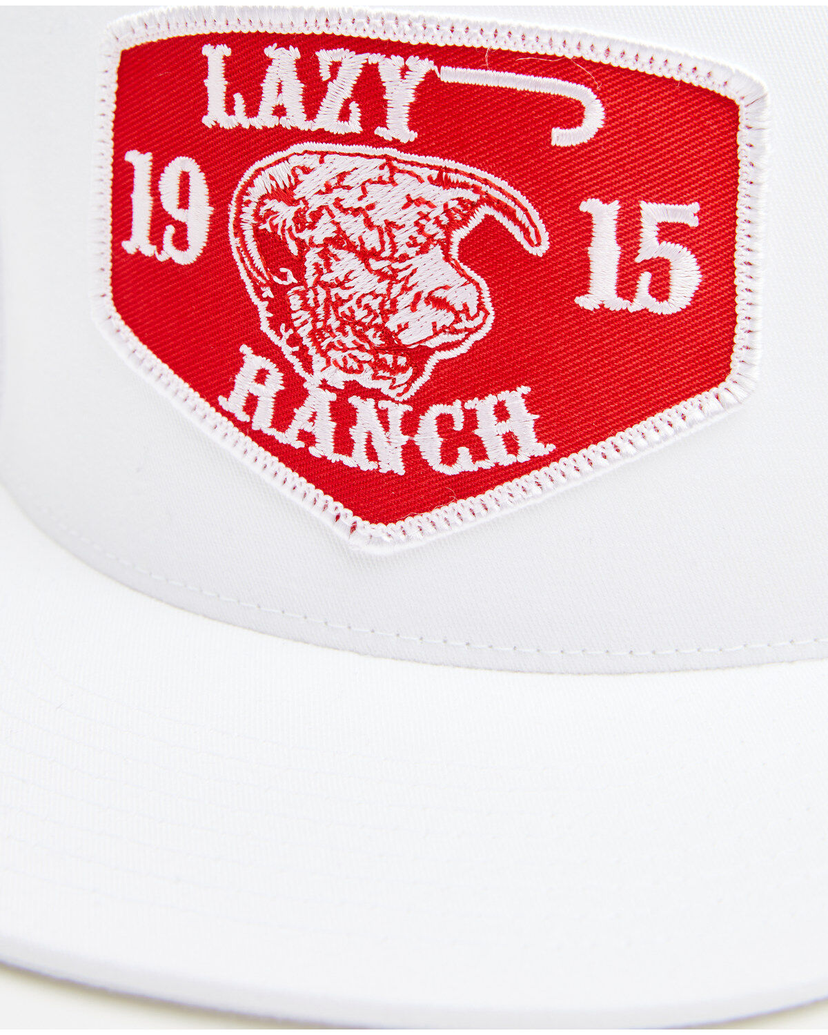 Lazy J Ranch Men's Red Ranch Logo Patch Mesh-Back Ball Cap
