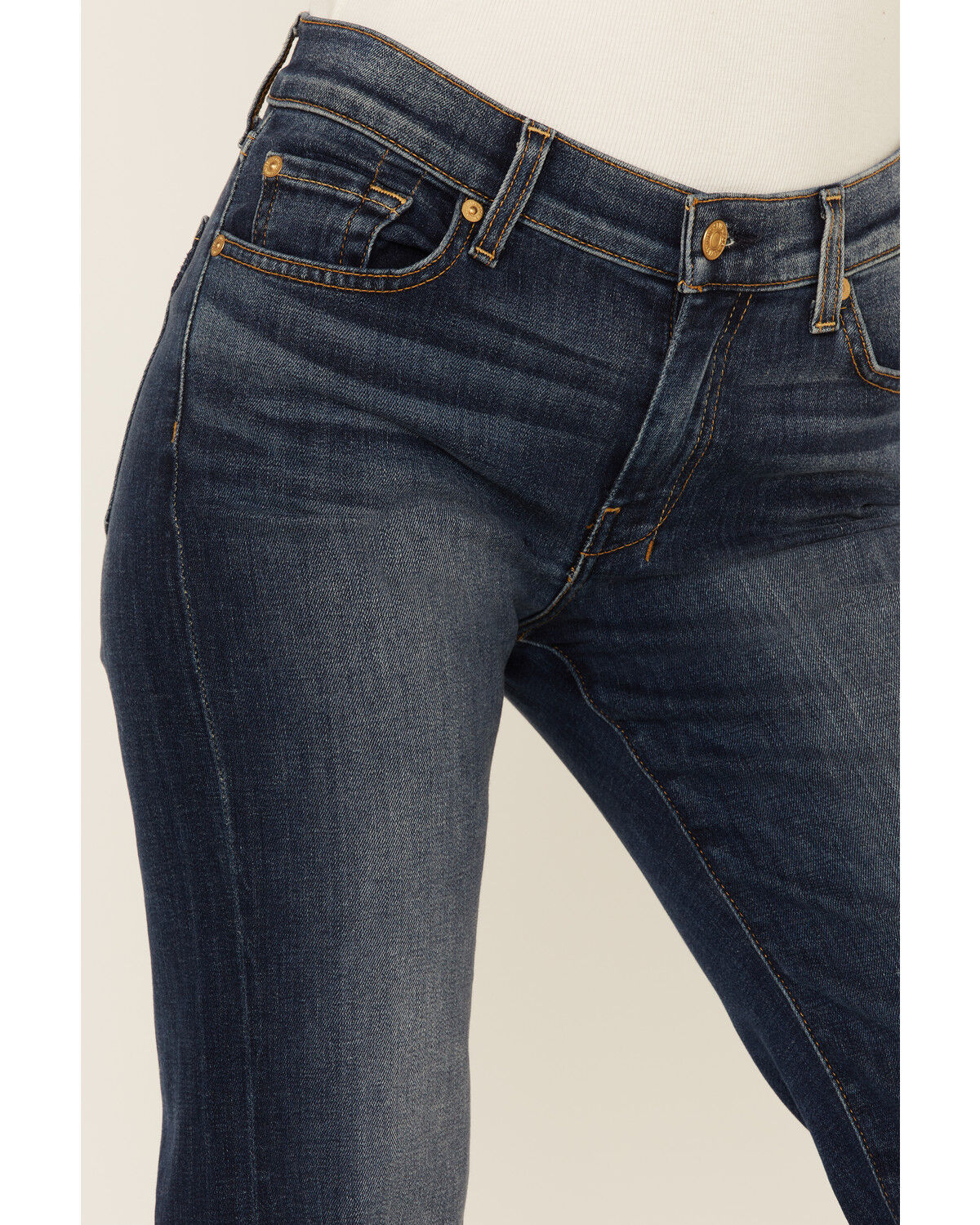 7 For All Mankind Women's Melrose Medium Wash Dojo Trouser Denim Jeans