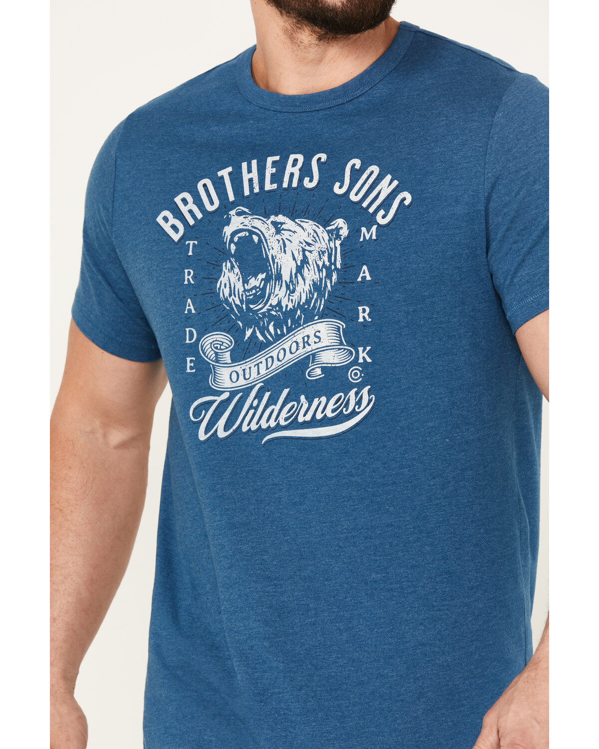 Brothers and Sons Men's Wilderness Bear Short Sleeve Graphic T-Shirt