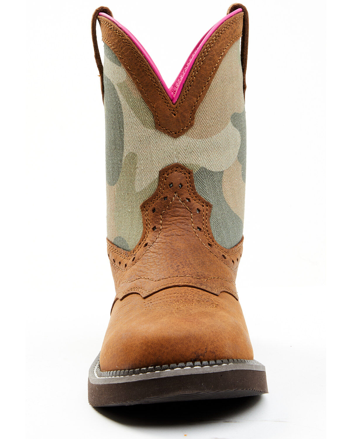 Shyanne Women's Jagger Camo Shaft Leather Western Boots - Wide Round Toe