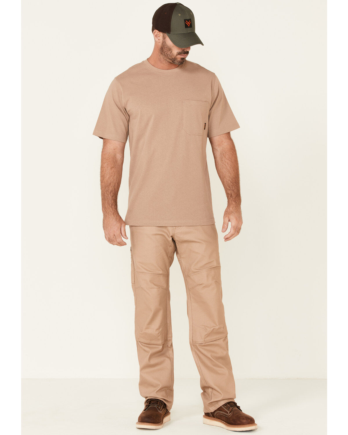 Hawx Men's Solid Natural Forge Short Sleeve Work Pocket T-Shirt - Big
