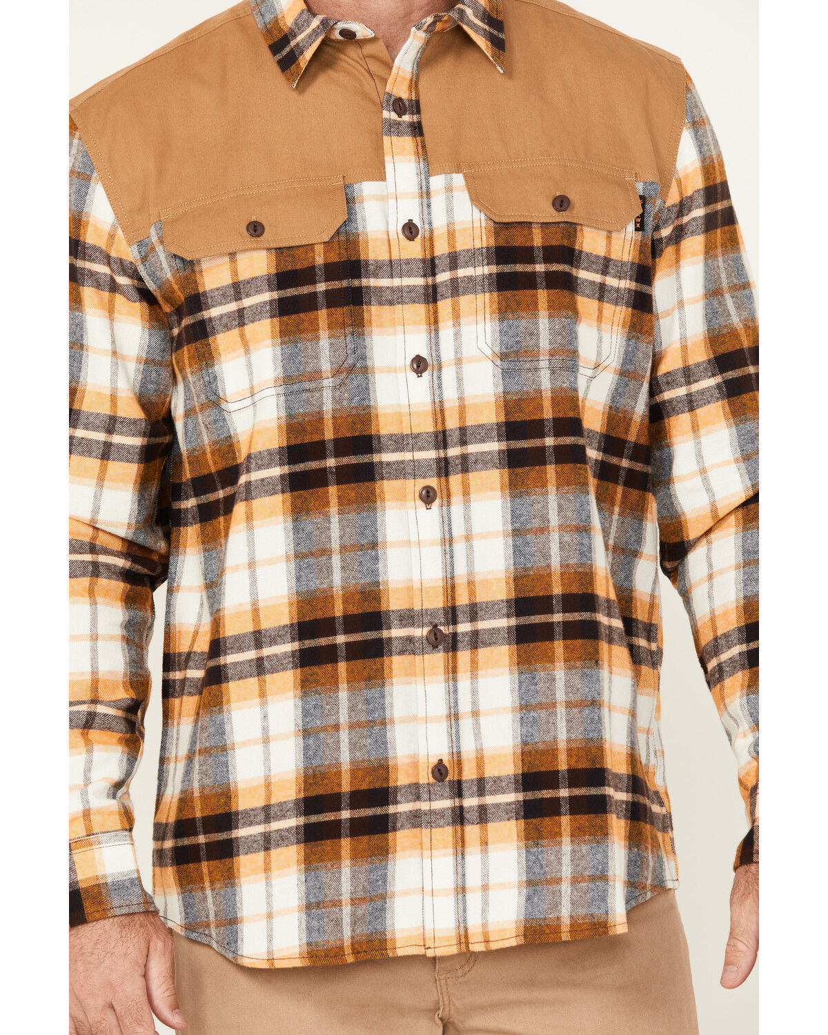 Hawx Men's Wilson Plaid Print Long Sleeve Button-Down Flannel Work Shirt