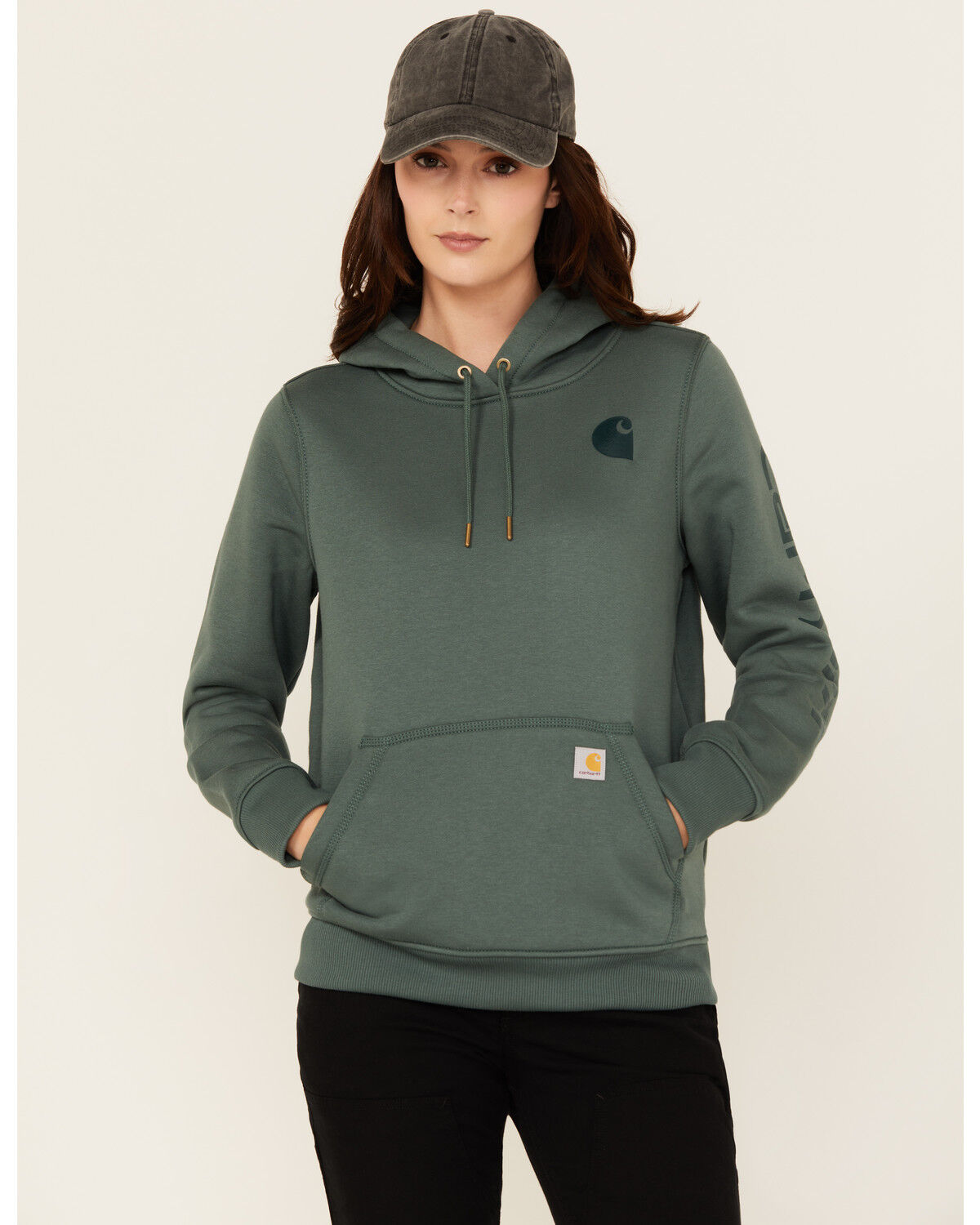 Carhartt Women's Relaxed Fit Midweight Logo Graphic Print Hoodie
