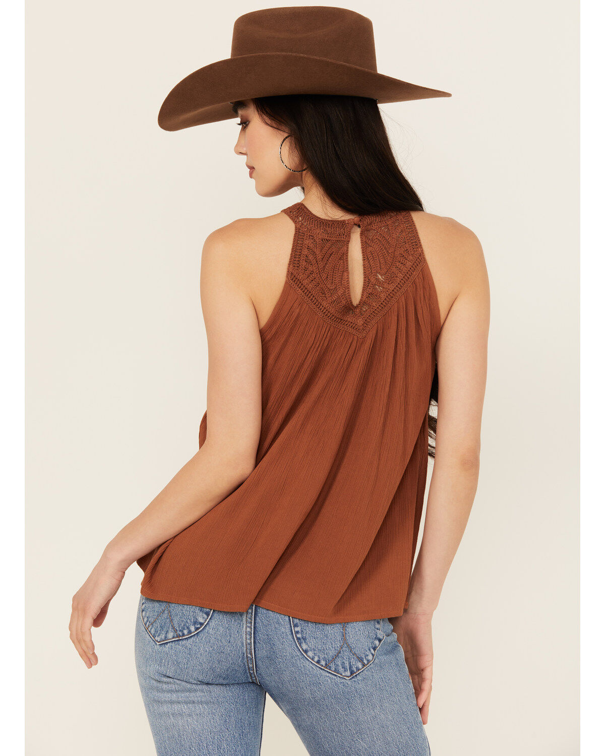 Shyanne Women's Crochet Halter Tank Top