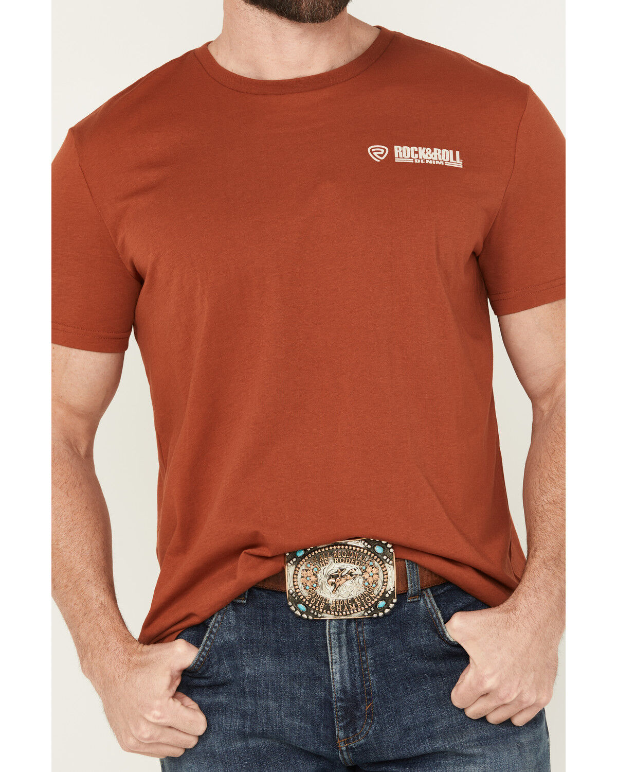 Rock & Roll Denim Men's Boot Barn Exclusive Longhorn Skull Short Sleeve Graphic T-Shirt