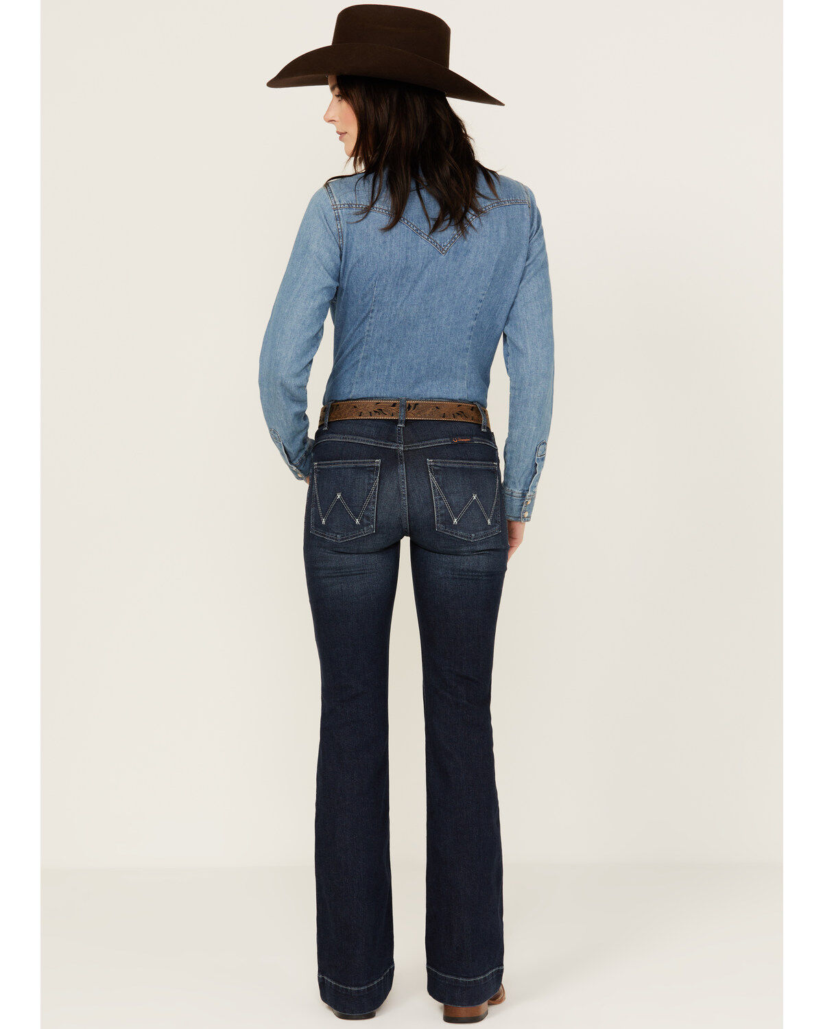 Wrangler Women's Willow Dark Wash Mid Rise Ultimate Riding Trouser Jeans