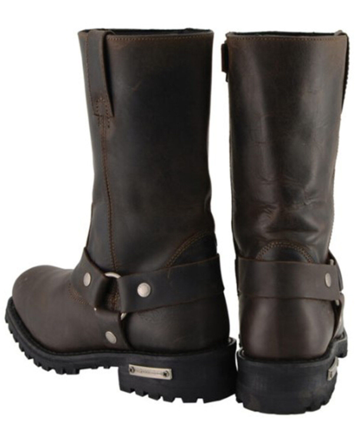 Milwaukee Leather Men's 11" Harness Motorcycle Boots - Square Toe