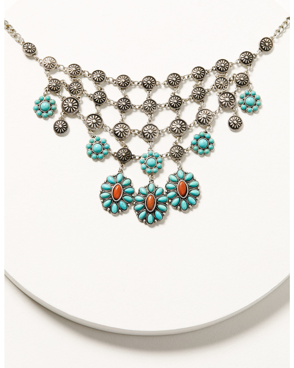 Shyanne Women's Canyon Sunset Turquoise Floral Necklace