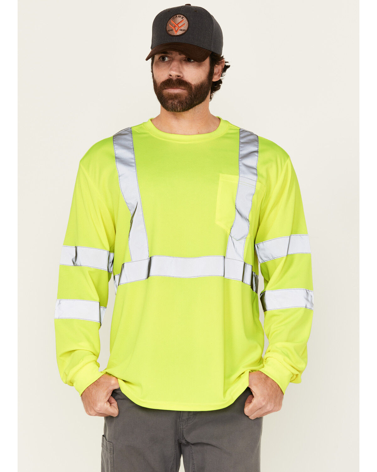 Hawx Men's Reflective Long Sleeve Work T-Shirt - Big