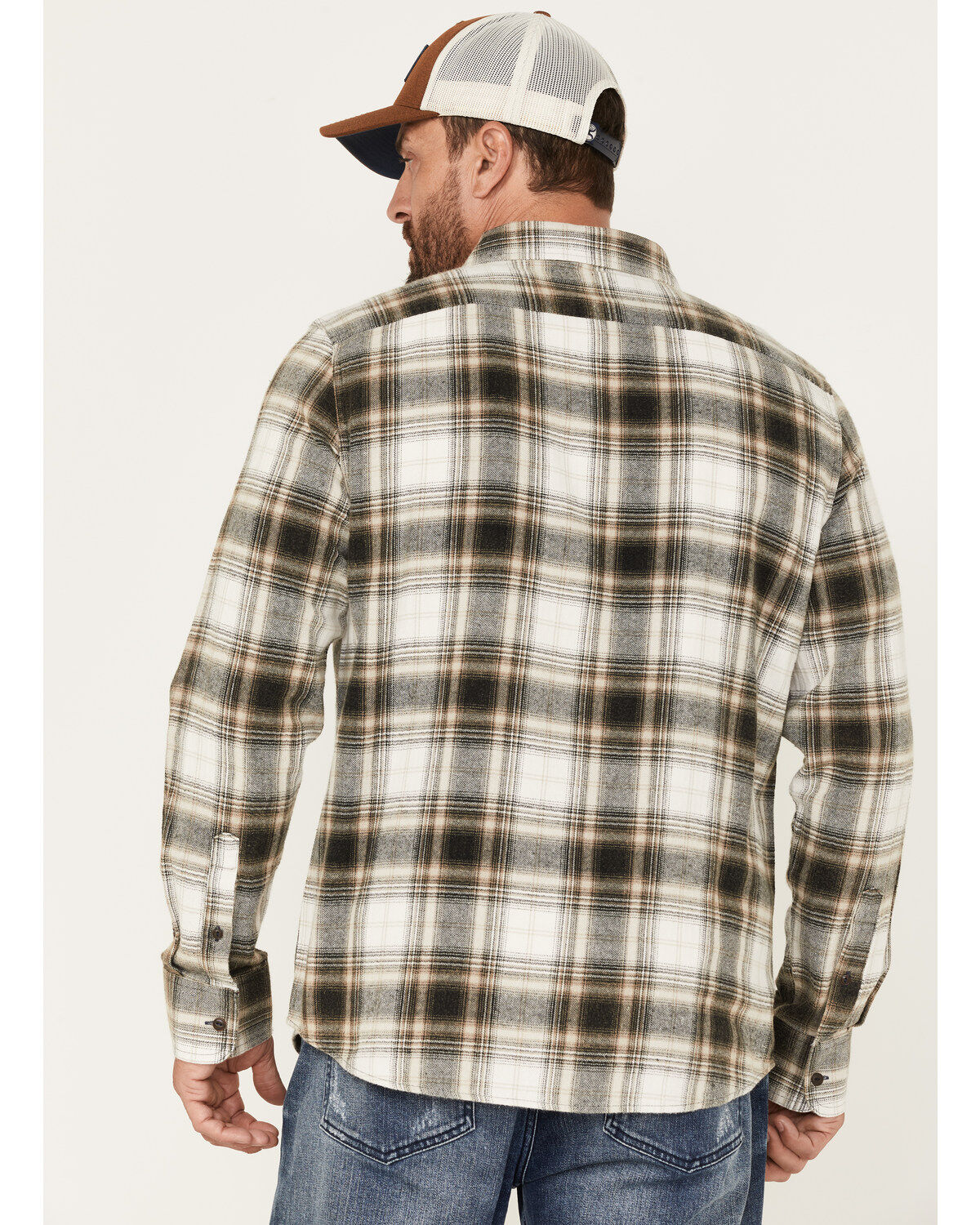 Flag & Anthem Men's Esparto Herringbone Long Sleeve Button Down Flannel Shirt