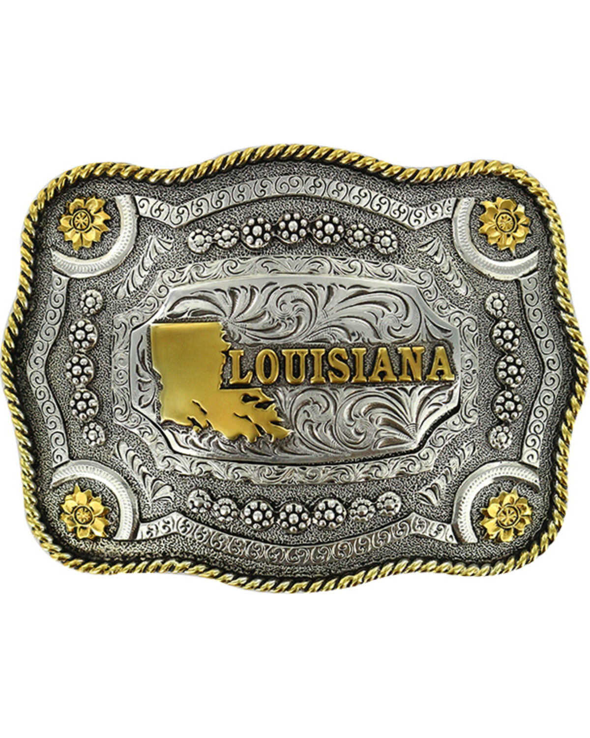 Cody James Men's Rectangular Louisiana Belt Buckle
