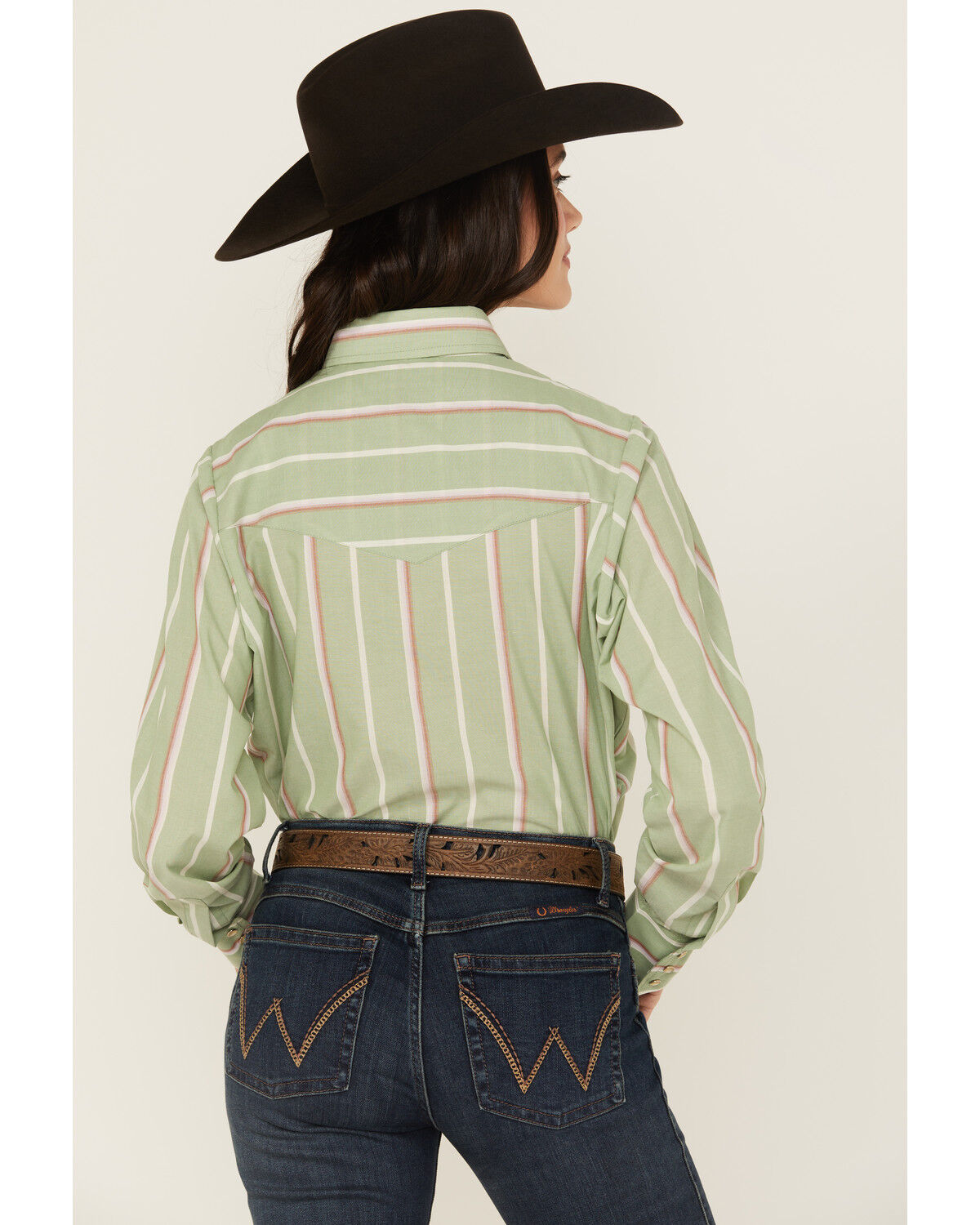 Cowboygirl by Jenna Paulette Women's Striped Long Sleeve Pearl Snap Western Shirt