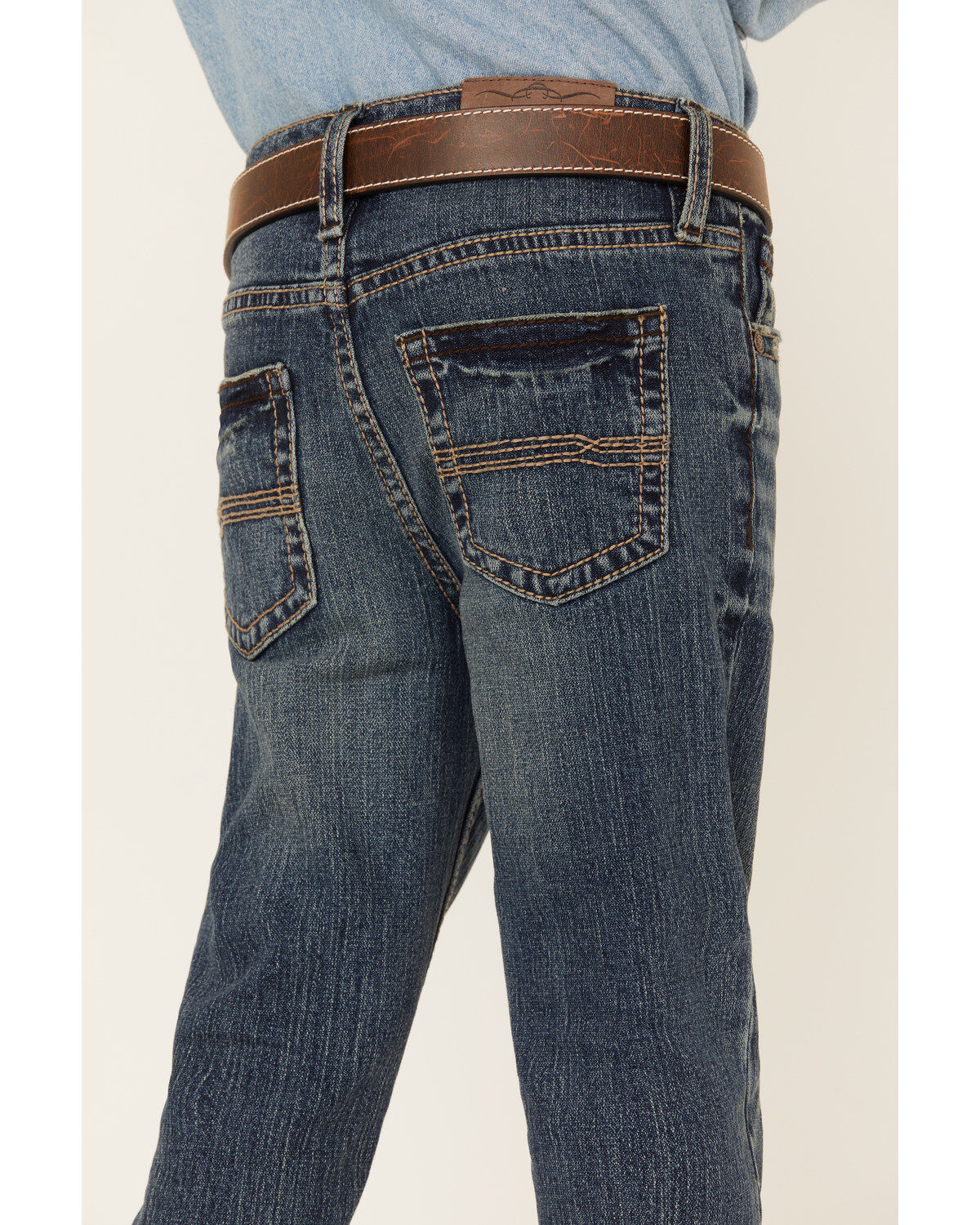 Cody James Little Boys' Blue Roan Straight Slim Jeans