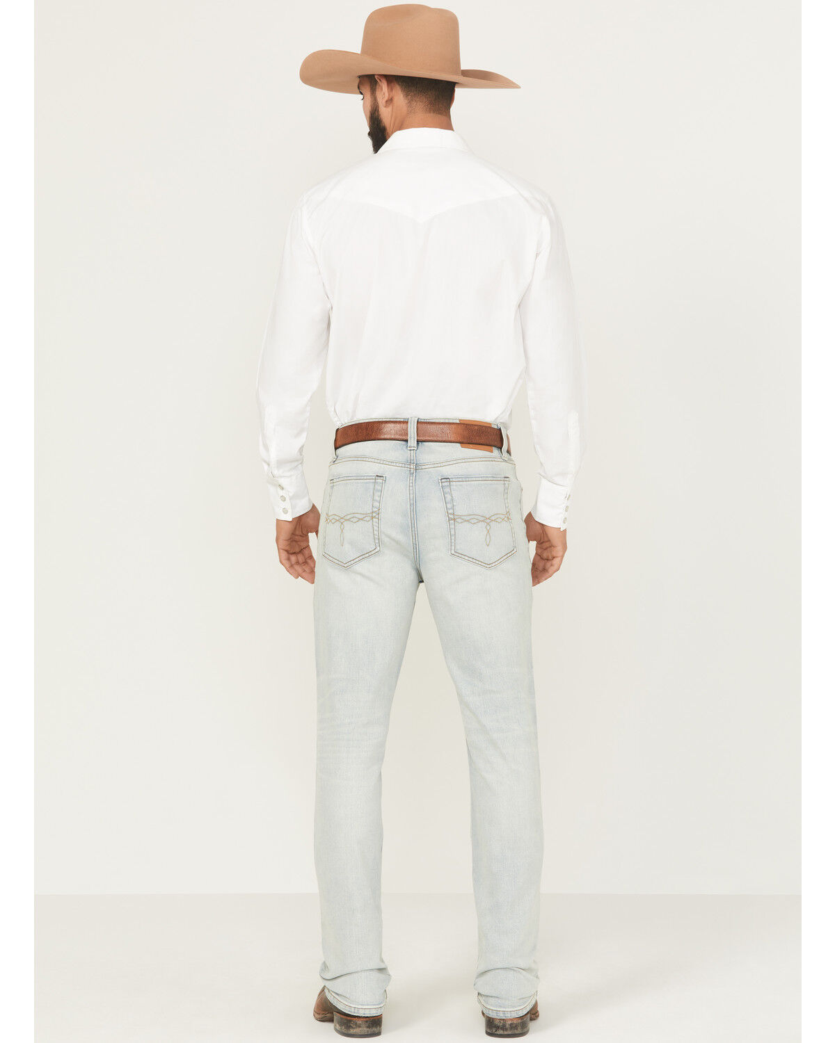 Blue Ranchwear Men's Savage Light Wash Slim Straight Stretch Denim Jeans