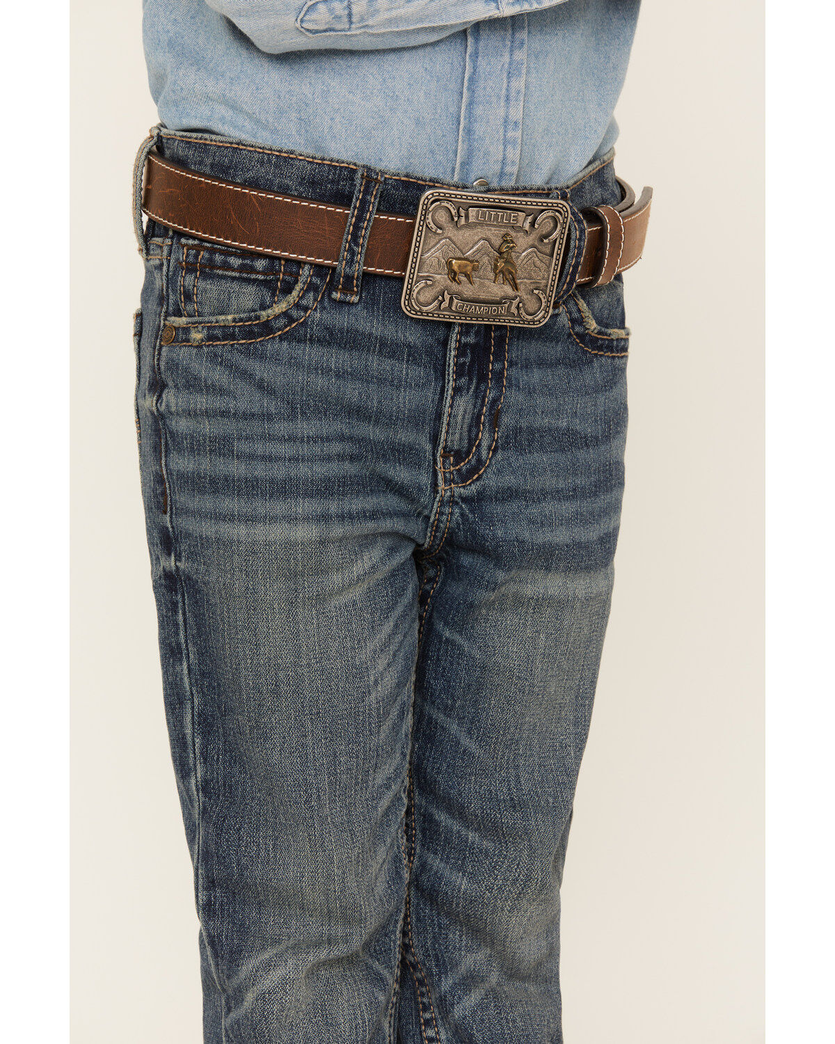 Cody James Little Boys' Blue Roan Straight Slim Jeans