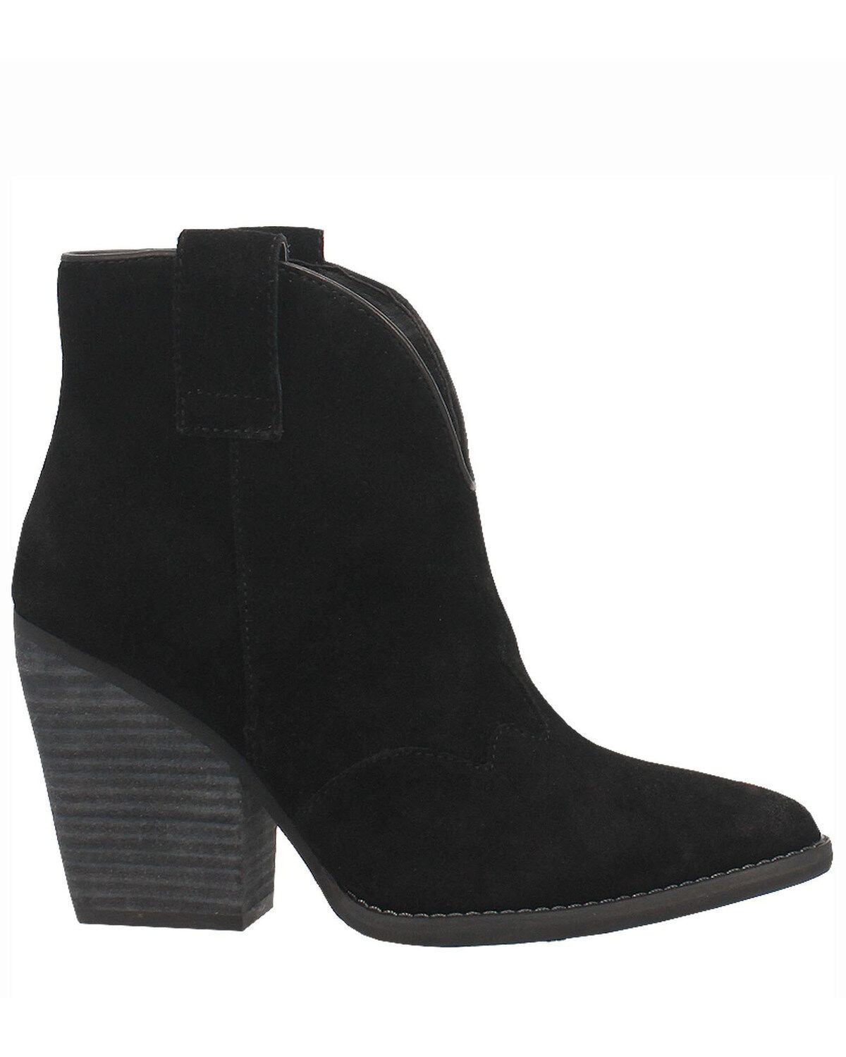 Dingo Women's Black Flannie Fashion Booties - Round Toe