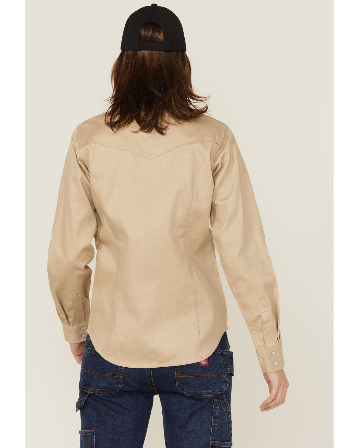 Forge Workwear Women's FR Solid Long Sleeve Snap Stretch Work Shirt