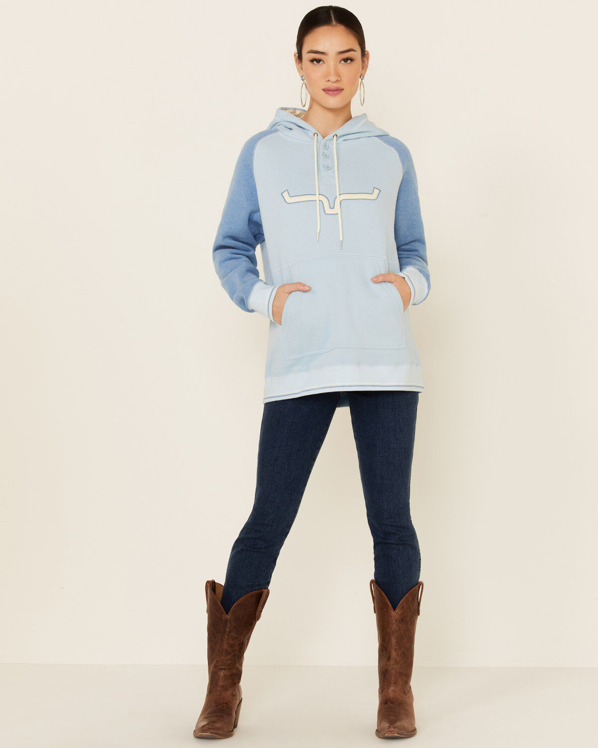 Kimes Ranch Women's Ash Grey Amigo Logo Hoodie