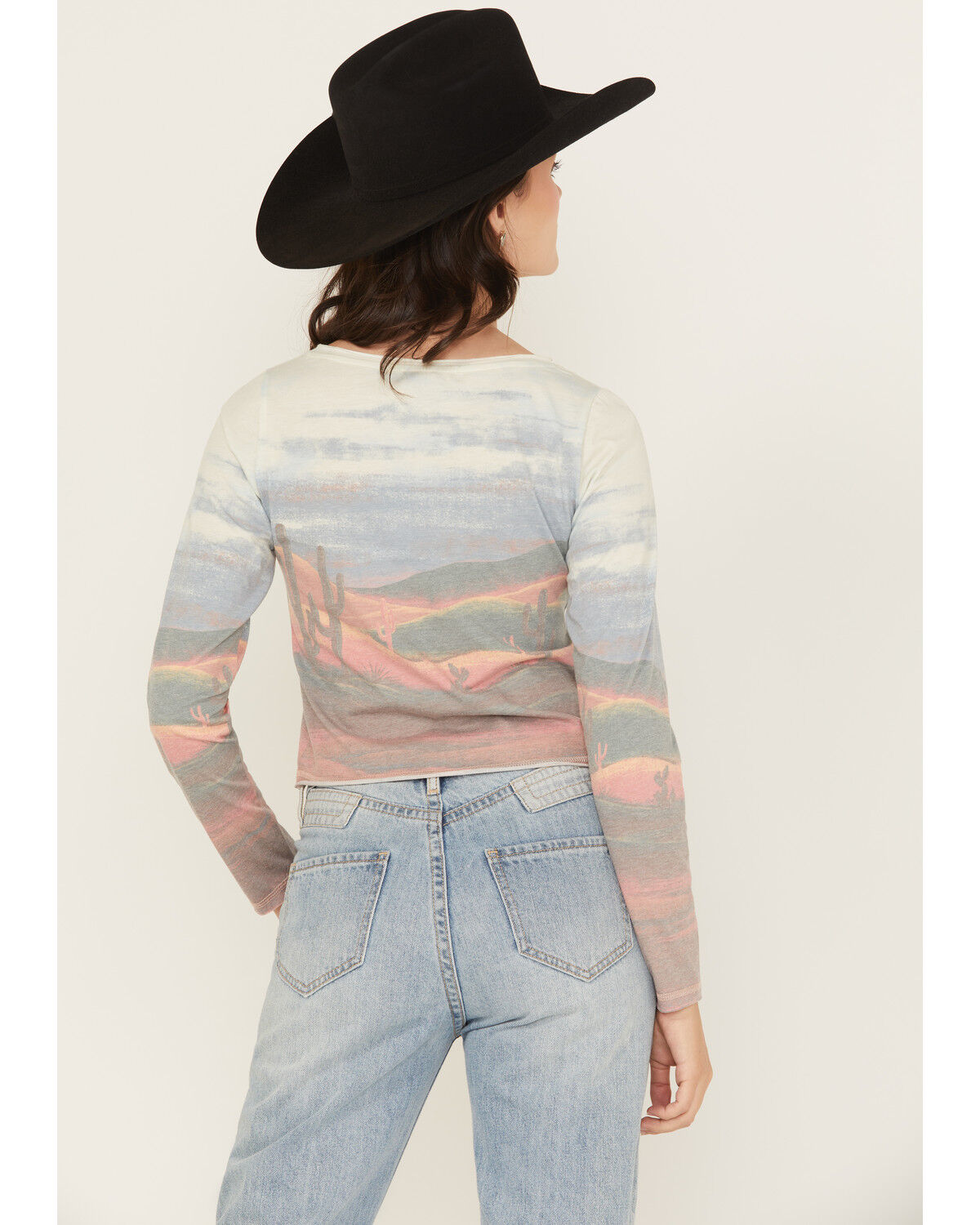 Rock & Roll Denim Women's Sunset Scene Long Sleeve Shirt